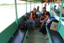 our boat into the jungle